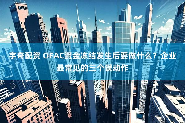 宇奇配资 OFAC资金冻结发生后要做什么？企业最常见的三个误动作