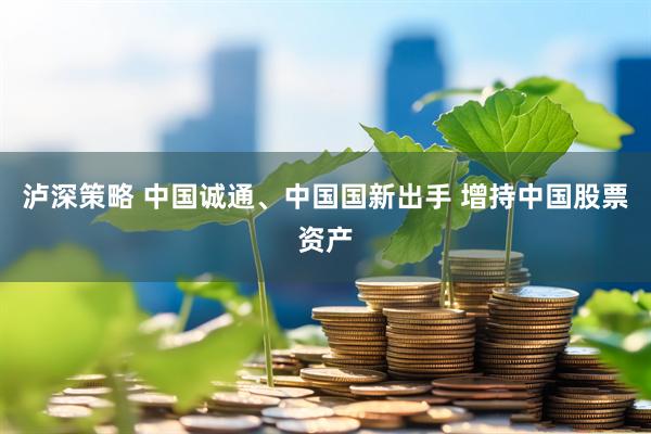 泸深策略 中国诚通、中国国新出手 增持中国股票资产