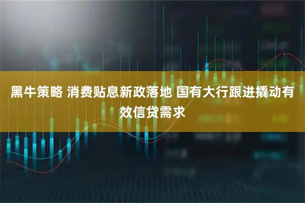 黑牛策略 消费贴息新政落地 国有大行跟进撬动有效信贷需求